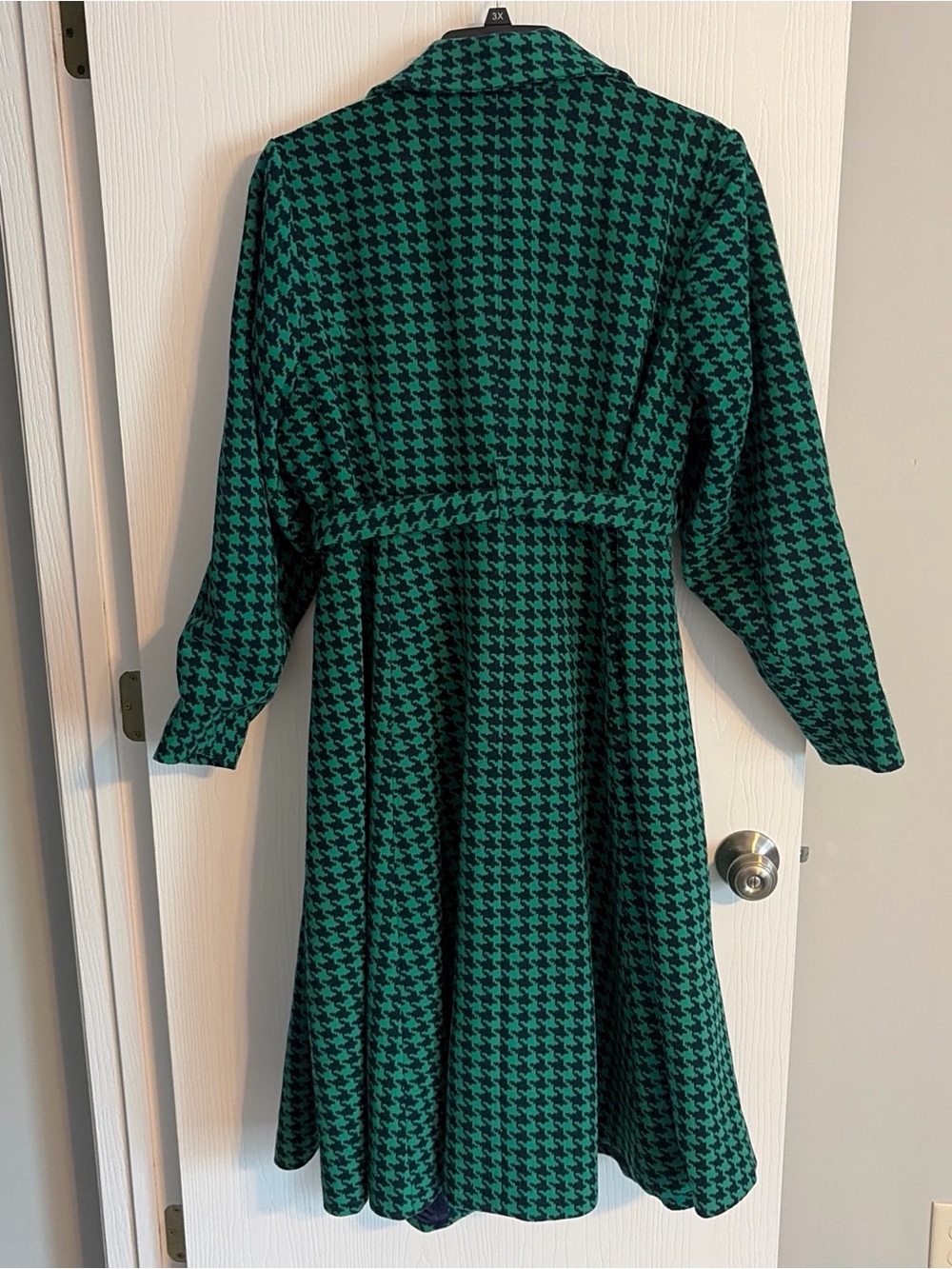 torrid Green and Black Houndstooth Trench Coat - Picture 3 of 6